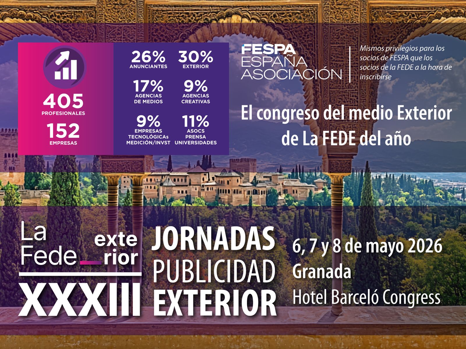 FESPA España impulsa la participación de sus asociados en las XXXIII Jornadas de Publicidad Exterior de La FEDE